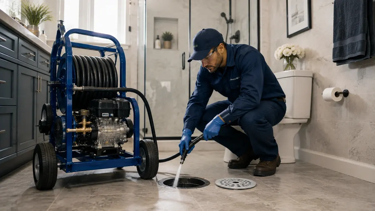 Bathroom Drain Hydro Jetting in Menlo Park
