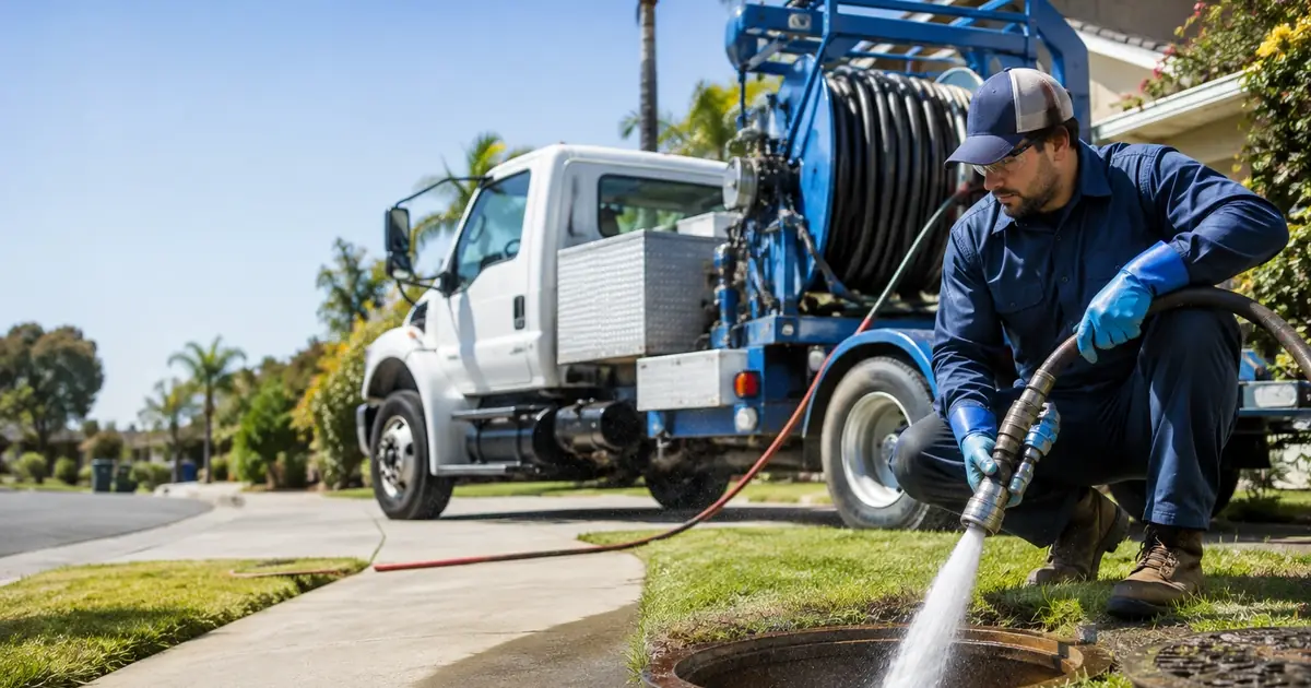 Hydro jet sewer cleaning Menlo Park