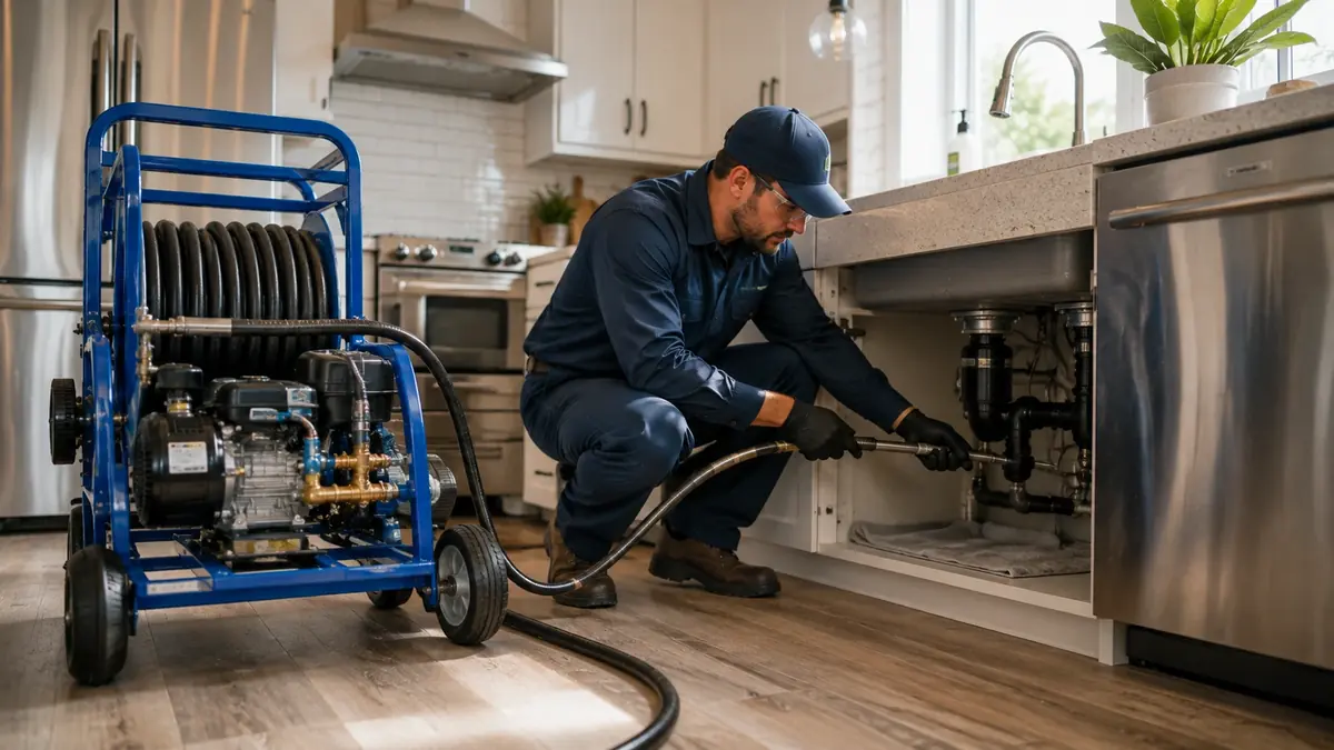 Kitchen Drain Hydro Jetting in Menlo Park