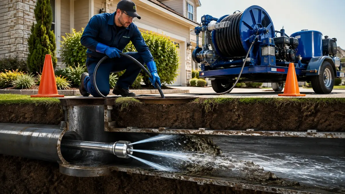 Main Sewer Line Hydro Jet Cleaning in Menlo Park
