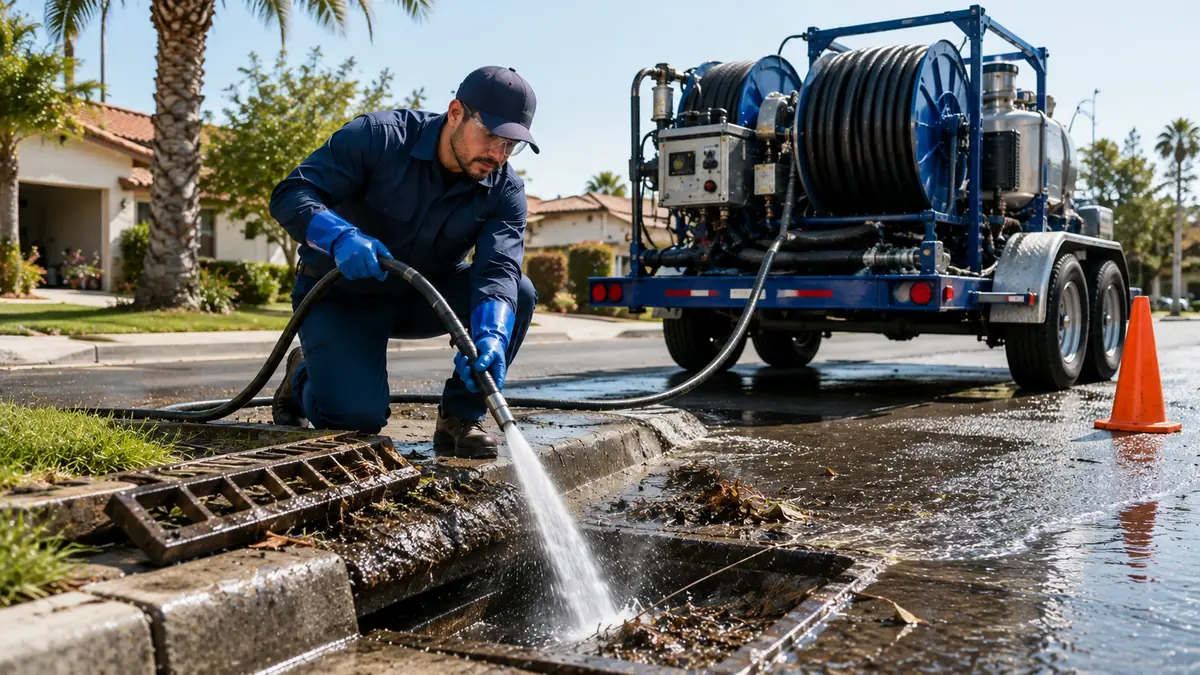 Storm Drain Hydro Jet Cleaning in Menlo Park