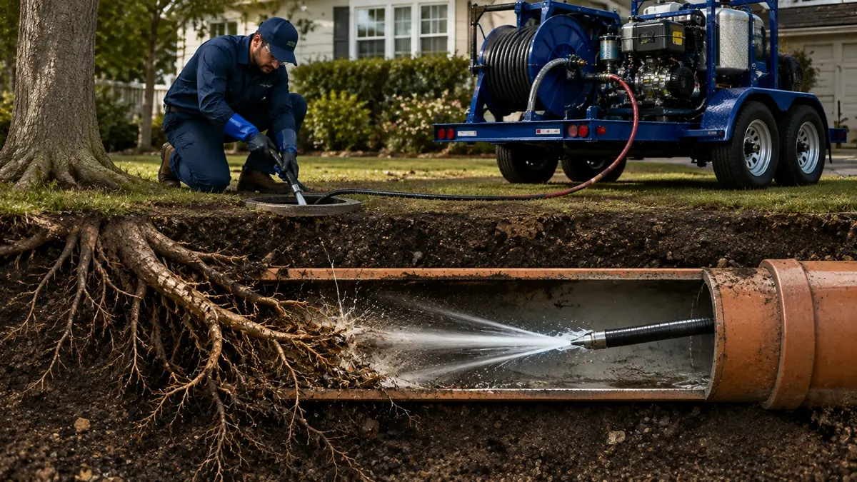 Tree Root Removal with Hydro Jetting in Menlo Park